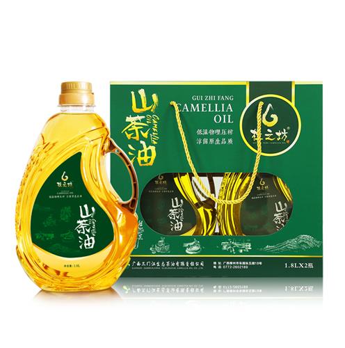 桂之坊山茶油1.8LX2异形瓶礼盒